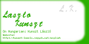 laszlo kunszt business card