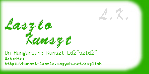 laszlo kunszt business card